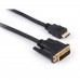 Кабель мультимедійний HDMI to DVI 24+1 5.0m Vinga (VCPHDMIDVI5)