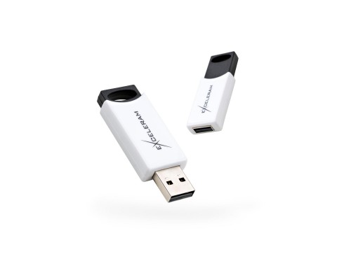 USB флеш накопичувач eXceleram 8GB H2 Series White/Black USB 2.0 (EXU2H2W08)