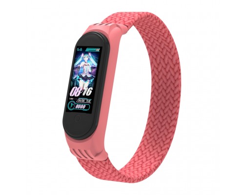 Ремінець до фітнес браслета Armorstandart Braided Solo Loop для Xiaomi Mi Band 4/5/6 Pink size S (ARM59181)