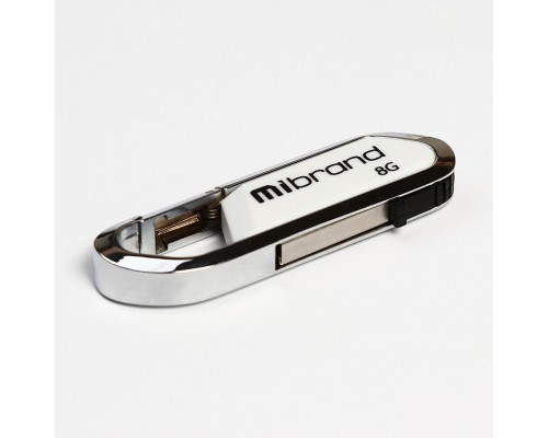 USB флеш накопитель Mibrand 8GB Aligator White USB 2.0 (MI2.0/AL8U7W)