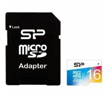 Карта пам'яті Silicon Power 16GB microSD class10 UHS-I Elite COLOR (SP016GBSTHBU1V20SP)