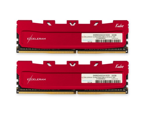 Модуль пам'яті для комп'ютера DDR4 32GB (2x16GB) 2400 MHz Red Kudos eXceleram (EKRED4322415CD)