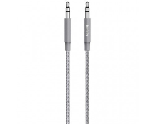 Кабель мультимедийный Jack 3.5mm - jack 3.5mm Premium 1.2m, gray Belkin (AV10164BT04-GRY)