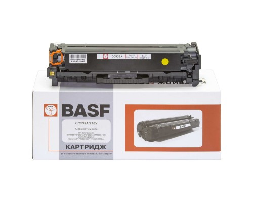 Картридж BASF для HP CLJ CP2025/CM2320, Canon 718 Yellow (KT-CC532A)