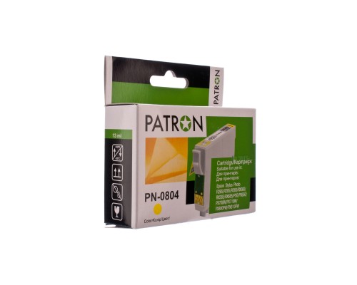 Картридж PATRON EPSON R265/285/360,RX560/585/685,P50,PX650 YELLOW (T0804) (PN-0804)