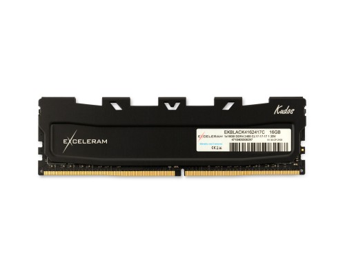 Модуль пам'яті для комп'ютера DDR4 16GB 2400 MHz Black Kudos eXceleram (EKBLACK4162417C)