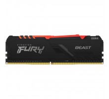 Модуль пам'яті для комп'ютера DDR4 16GB (2x8GB) 2666 MHz Beast RGB Black Kingston Fury (ex.HyperX) (KF426C16BBAK2/16)