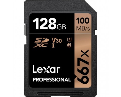 Карта пам'яті Lexar 128GB SDXC class 10 UHS-I U3 V30 667x Professional (LSD128B667)