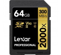 Карта памяти Lexar 64GB SDXC class 10 UHS-II 2000x Professional (LSD2000064G-BNNNG)