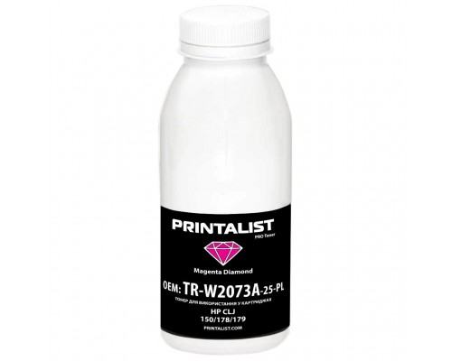 Тонер HP CLJ 150/178/179, 25г Magenta Printalist (TR-W2073A-25-PL)