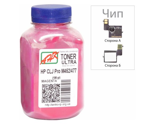 Тонер HP CLJ Pro M452/477, +Apex chip, 100г Magenta AHK (3203129)