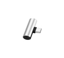 Перехідник USB Type-C to 2 x Type-C Silver XoKo (XK-AC-215-SLV)