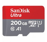 Карта памяти SANDISK 200GB microSDXC class 10 UHS-I Ultra (SDSQUAR-200G-GN6MN)