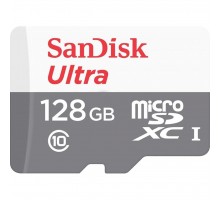 Карта памяти SANDISK 128GB microSDHC class 10 UHS-I Ultra (SDSQUNR-128G-GN3MA)