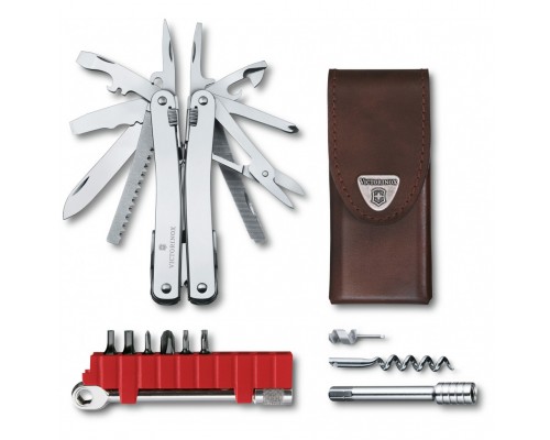 Мультитул Victorinox SwissTool Spirit X Plus Ratchet Leather Case (3.0236.L)