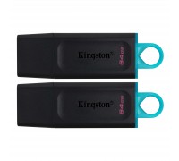 USB флеш накопичувач Kingston 2x64GB DT Exodia Black+Blue USB 3.2 (DTX/64GB-2P)