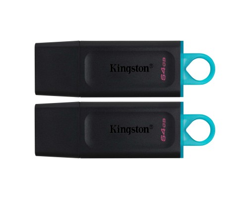 USB флеш накопичувач Kingston 2x64GB DT Exodia Black+Blue USB 3.2 (DTX/64GB-2P)
