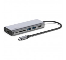 Концентратор Belkin USB-C 6in1 Multiport Dock (AVC008BTSGY)