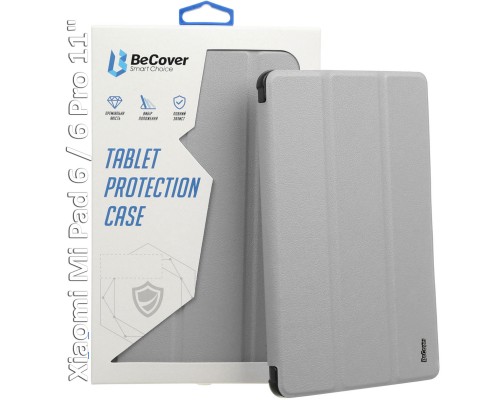 Чохол до планшета BeCover Tri Fold Soft TPU Silicone Xiaomi Mi Pad 6 / 6 Pro 11" Gray (709672)