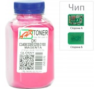 Тонер OKI C3400/3300, 110г Magenta+chip AHK (1502691)