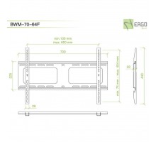 Кронштейн ERGOFOUNT BWM-70-64F