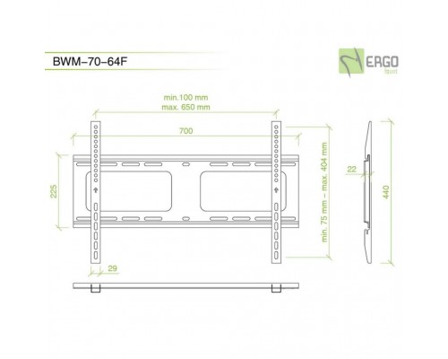 Кронштейн ERGOFOUNT BWM-70-64F