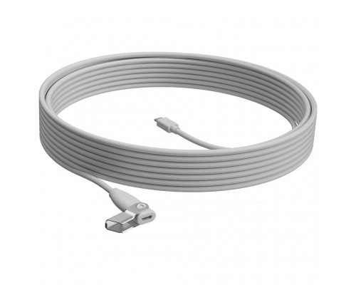 Кабель мультимедійний Logitech Rally Mic Pod Extension Cable Off White USB WW 10M (952-000047)