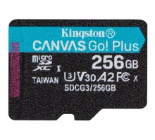 Карта пам'яті Kingston 256GB microSDXC class 10 A2 U3 V30 Canvas Go Plus (SDCG3/256GBSP)
