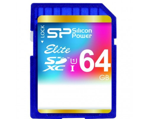 Карта пам'яті Silicon Power 64Gb SDXC class 10 UHS-I Elite (SP064GBSDXAU1V10)