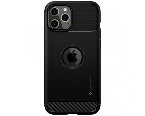 Чохол до мобільного телефона Spigen iPhone 12 / 12 Pro Rugged Armor, Matte Black (ACS01700)