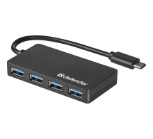 Концентратор Defender Quadro Transfer USB3.1 TYPE C - USB3.0, 4 port (83208)