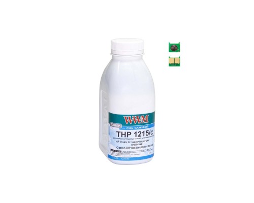 Тонер HP CLJ CP1215/CP1515/CM1312 40г Cyan +chip WWM (TC1215C)