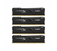 Модуль пам'яті для комп'ютера DDR4 64GB (4x16GB) 3600 MHz Fury Black Kingston Fury (ex.HyperX) (HX436C18FB4K4/64)