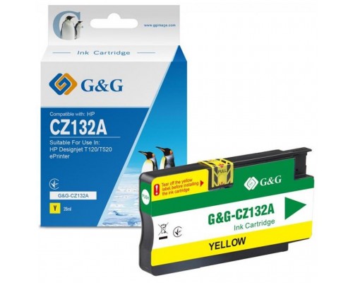 Картридж G&G HP Designjet T120/T520 Yellow (G&G-CZ132A)