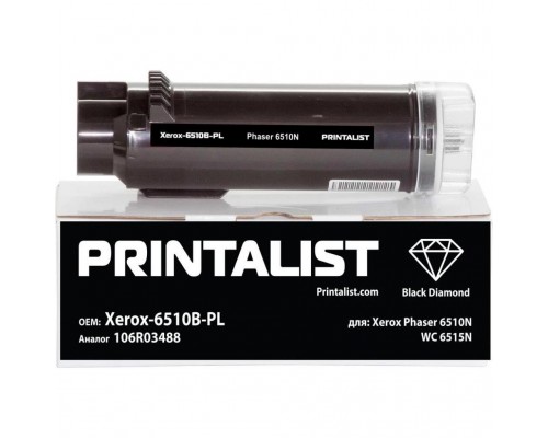 Тонер-картридж Printalist Xerox Ph6510N, WC 6515N, 106R03488 Black (Xerox-6510B-PL)