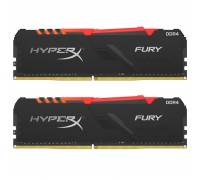 Модуль пам'яті для комп'ютера DDR4 32GB (2x16GB) 3733 MHz HyperX Fury RGB Kingston Fury (ex.HyperX) (HX437C19FB3AK2/32)