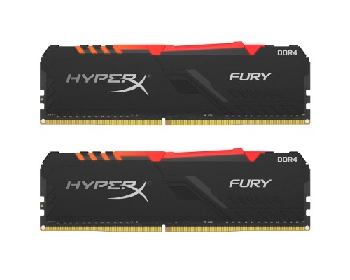 Модуль пам'яті для комп'ютера DDR4 32GB (2x16GB) 3733 MHz HyperX Fury RGB Kingston (HX437C19FB3AK2/32)