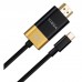 Кабель мультимедійний USB-C to HDMI 1.5m v2.1 8K60Hz Gold plated Vinga (VCPVCCH2115)