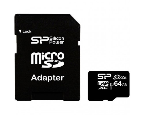 Карта пам'яті Silicon Power 64GB microSDXC Class 10 UHS-ISDR (SP064GBSTXBU1V10SP)