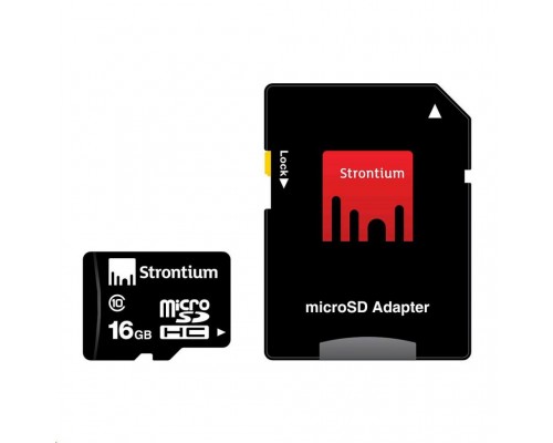 Карта пам'яті Strontium Flash 16G microSDHC Class 10 (SR16GTFC10A)