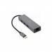 Переходник Cablexpert Type-С to Gigabit Ethernet, 3 Ports USB 3.1 Gen1 (5 Gbps) (A-CMU3-LAN-01)