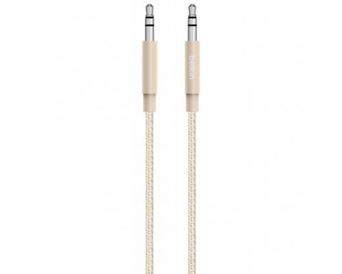 Кабель мультимедийный Jack 3.5mm - jack 3.5mm Premium 1.2m, gold Belkin (AV10164BT04-GLD)