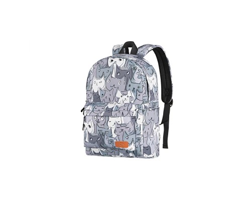 Рюкзак для ноутбука 2E TeensPack Cats, grey (2E-BPT6114GC)