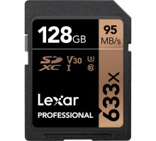 Карта памяти Lexar 128GB SDXC class 10 UHS-I U3 V30 633x Professional (LSD128CB633)