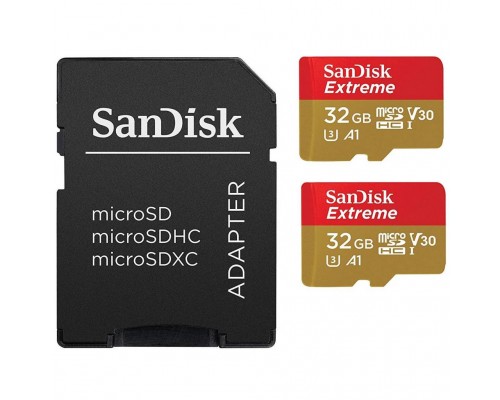 Карта пам'яті SanDisk 32GB microSD class 10 UHS-I U3 V30 A1 Extreme (SDSQXAF-032G-GN6AT)