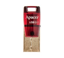 USB флеш накопичувач Apacer 32GB AH180 Red Type-C Dual USB 3.1 (AP32GAH180R-1)