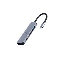 Концентратор Cablexpert USB-C 6-in-1 (hub/HDMI/CR) (A-CM-COMBO6-02)