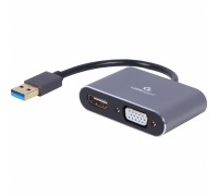 Перехідник USB-A to HDMI/VGA Cablexpert (A-USB3-HDMIVGA-01)