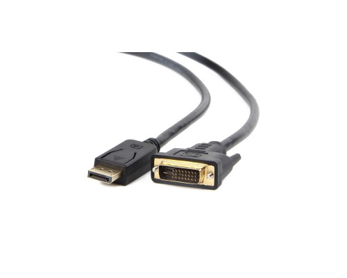 Кабель мультимедийный Display Port to DVI 24+1pin, 1.0m Cablexpert (CC-DPM-DVIM-1M)
