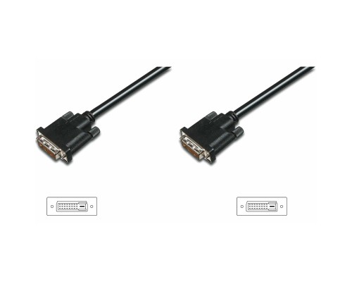 Кабель мультимедійний DVI to DVI 24+1pin, 3.0m Assmann (AK-320108-030-S)